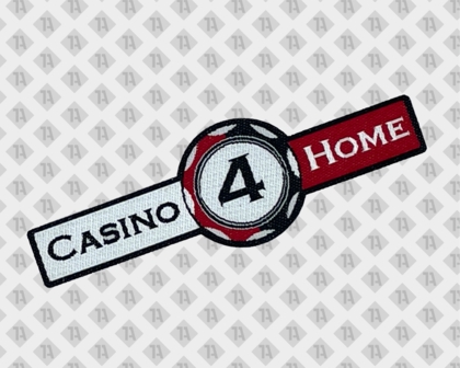 Konturgeschnittener gewebt Patch Aufnäher mit Laserschnitt Casino 4 Home Firmen