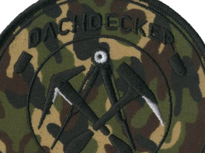 1A Patch Aufnäher mit Kettelrand Camouflage Hintergrund