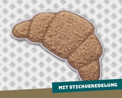 Aufnäher Patch Chenille Croissant mit Nährand