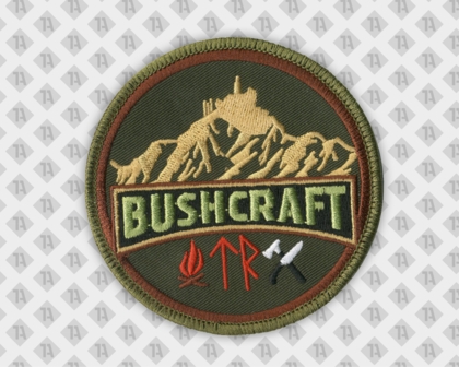 Runder Aufnäher Patch mit Kettelrand Bushcraft Outdoor Backpacker