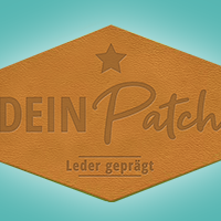 Patch Aufnäher Leder geprägt